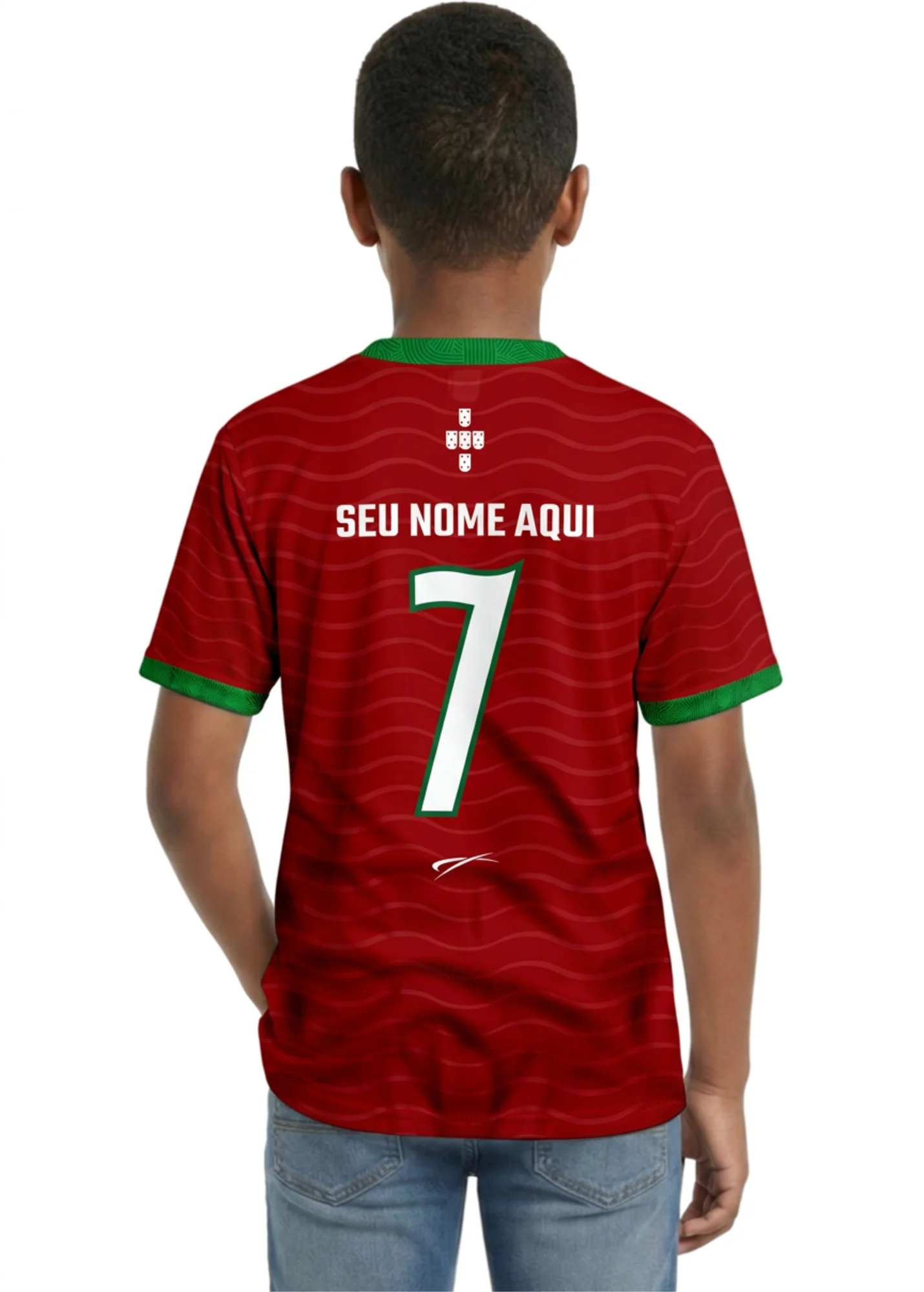 Camisa de Portugal - Infantil - Vermelho