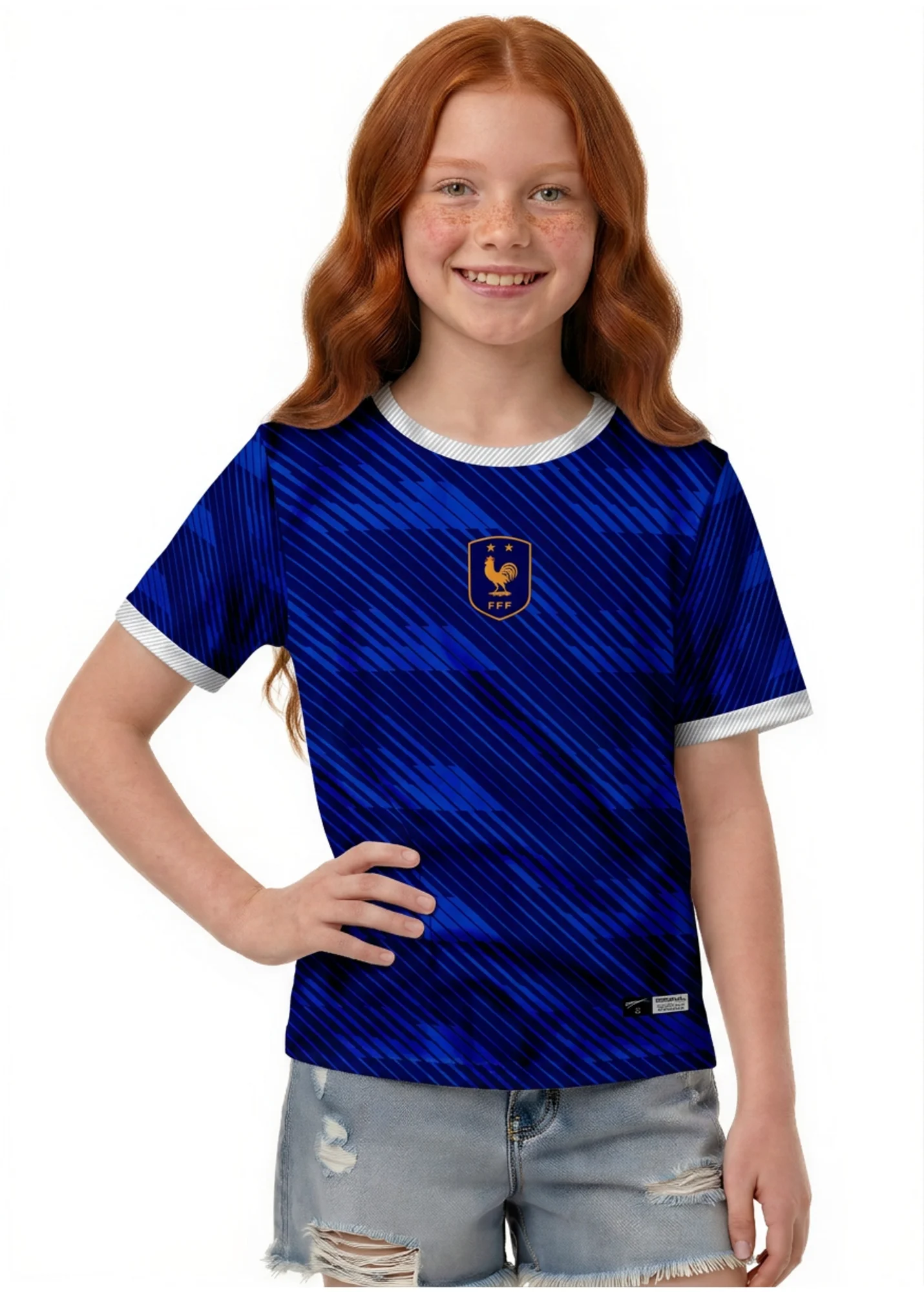 Camisa da França - Infantil - Azul escuro