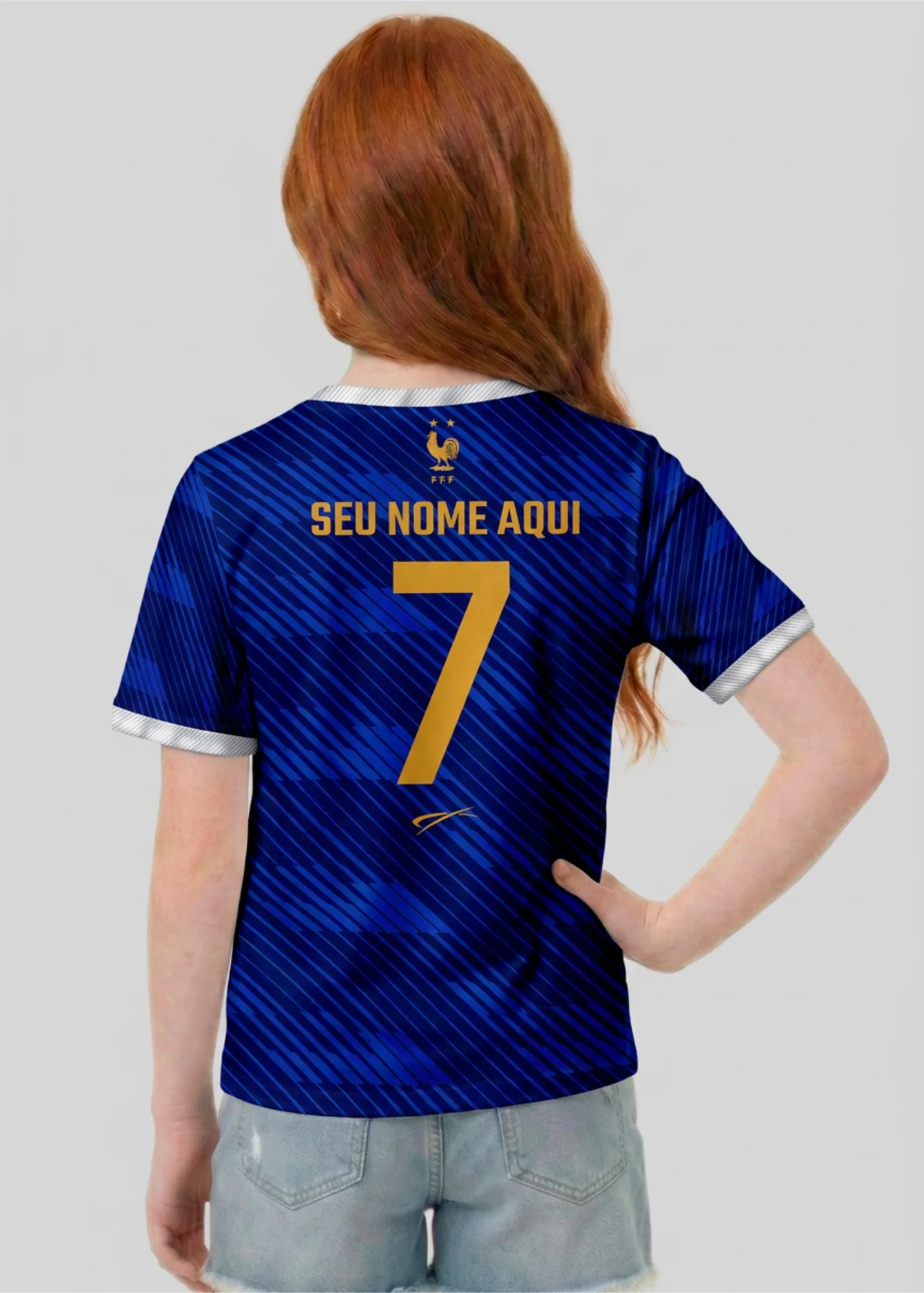 Camisa da França - Infantil - Azul escuro